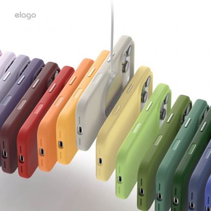 Силиконов (TPU) калъф с MagSafe за iPhone 17 Pro - Elago Magnetic Soft Silicone Case (лилав) 10