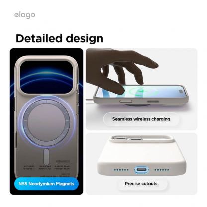 Силиконов (TPU) калъф с MagSafe за iPhone 17 Pro Max - Elago Magnetic Soft Silicone Case (бледолилав) 8
