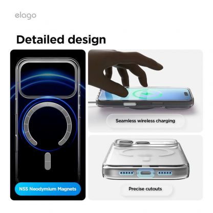 Хибриден удароустойчив кейс с MagSafe за iPhone 17 Pro - Elago Magnetic Hybrid Case (прозрачен) 8