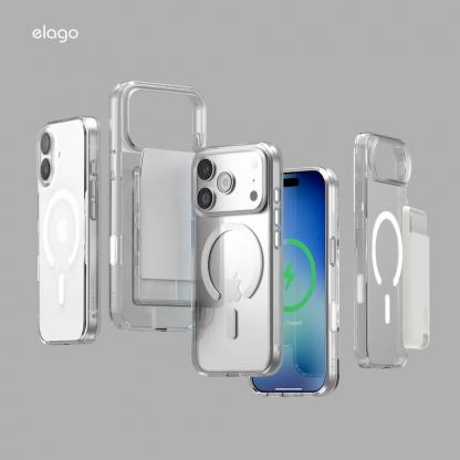 Хибриден удароустойчив кейс с MagSafe за iPhone 17 Pro - Elago Magnetic Hybrid Case (прозрачен) 9
