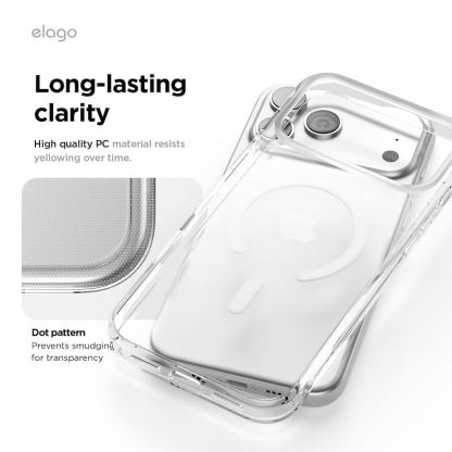 Хибриден удароустойчив кейс с MagSafe за iPhone 17 Pro Max - Elago Magnetic Hybrid Case (прозрачен) 4