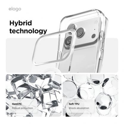 Хибриден удароустойчив кейс с MagSafe за iPhone 17 Pro Max - Elago Magnetic Hybrid Case (прозрачен) 7