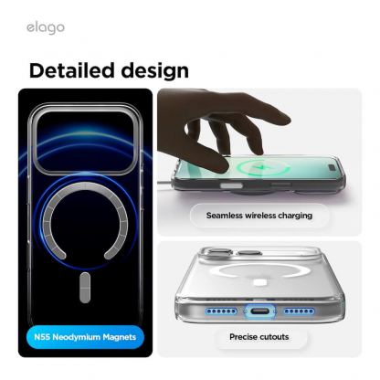 Хибриден удароустойчив кейс с MagSafe за iPhone 17 Pro Max - Elago Magnetic Hybrid Case (прозрачен) 8