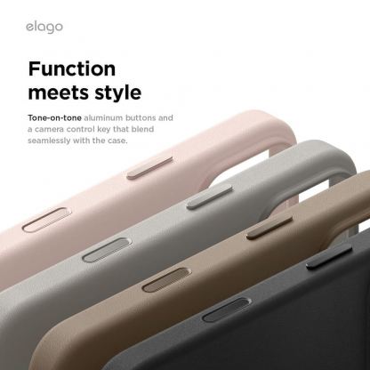 Кожен кейс с MagSafe за iPhone 17 Pro - Elago Magnetic Leather Case (черен) 5