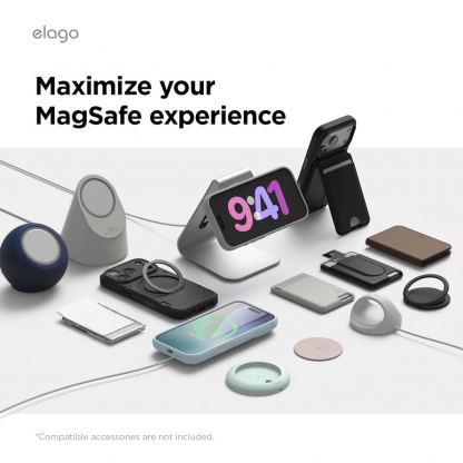 Хибриден удароустойчив кейс с MagSafe за iPhone 17 Pro Max - Elago MagSafe Armor Ring Stand Case (черен) 5
