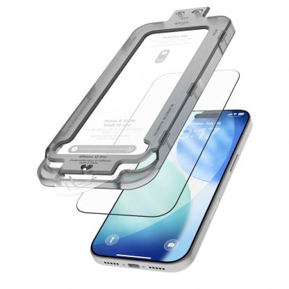 Kалено стъклено защитно покритие за дисплея на iPhone 17 Pro - Elago Tempered Glass Protector 1 Pack (черен-прозрачен) 2