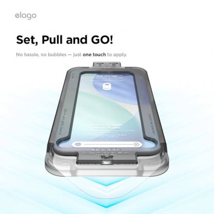 Kалено стъклено защитно покритие за дисплея на iPhone 17 Pro - Elago Tempered Glass Protector 1 Pack (черен-прозрачен) 4