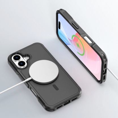Хибриден удароустойчив кейс с MagSafe за iPhone 17 Air - 4smarts Defend MagSafe Case (черен) 5