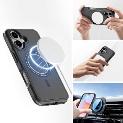 Хибриден удароустойчив кейс с MagSafe за iPhone 17 Air - 4smarts Defend MagSafe Case (черен) 6