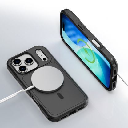 Хибриден удароустойчив кейс с MagSafe за iPhone 17 Pro - 4smarts Defend MagSafe Case (черен) 6