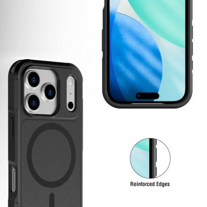 Хибриден удароустойчив кейс с MagSafe за iPhone 17 Pro Max - 4smarts Defend MagSafe Case (черен) 5