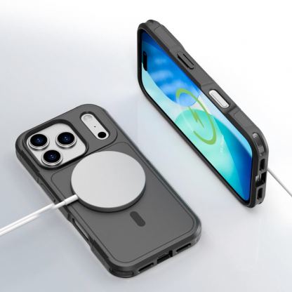 Хибриден удароустойчив кейс с MagSafe за iPhone 17 Pro Max - 4smarts Defend MagSafe Case (черен) 6