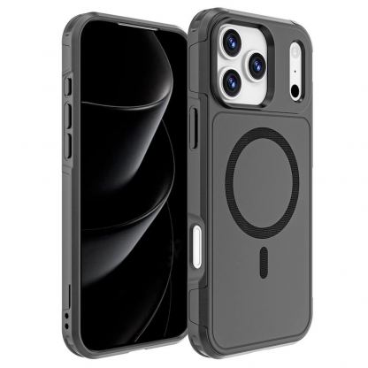 Хибриден удароустойчив кейс с MagSafe за iPhone 17 Pro Max - 4smarts Defend MagSafe Case (черен) 8