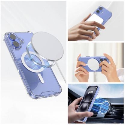 Хибриден удароустойчив кейс с MagSafe за iPhone 17 - 4smarts Hybrid Ibiza MagSafe Case (прозрачен) 4