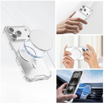 Хибриден удароустойчив кейс с MagSafe за iPhone 17 Pro Max - 4smarts Hybrid Ibiza MagSafe Case (прозрачен) 4