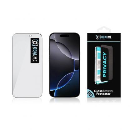 Калено стъклено защитно покритие с определен ъгъл на виждане за дисплея на iPhone 17, iPhone 17 Pro - OBALME Privacy 5D Tempered Glass Screen Protector (черен-прозрачен) 4