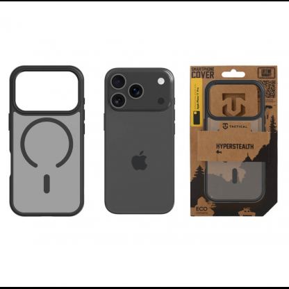Хибриден удароустойчив кейс с MagSafe за iPhone 17 Pro (черен)  - Tactical MagForce Hyperstealth Cover 3