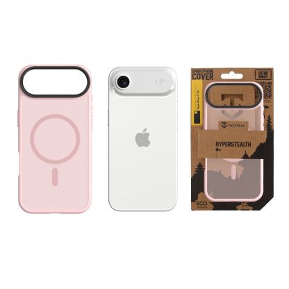Хибриден удароустойчив кейс с MagSafe за iPhone 17 Air - Tactical MagForce Hyperstealth Cover (розов) 3