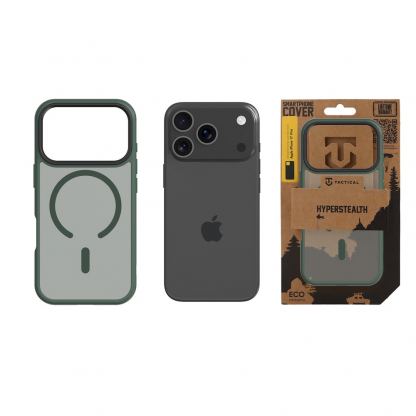 Хибриден удароустойчив кейс с MagSafe за iPhone 17 Pro - Tactical MagForce Hyperstealth Cover (тъмнозелен) 3