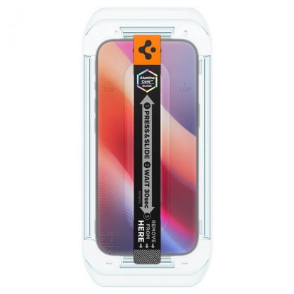 1 брой стъклено защитно покритие за дисплея на iPhone 17 Air - Spigen Glas.tR EZ Fit Tempered Glass 1 Pack (прозрачен) (bulk) 3