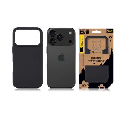 Силиконов калъф с MagSafe за iPhone 17 Pro - Tactical MagForce Velvet Smoothie Cover (черен) 5