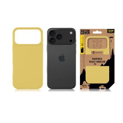 Силиконов калъф с MagSafe за iPhone 17 Pro Max - Tactical MagForce Velvet Smoothie Cover (жълт) 5
