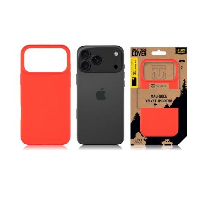 Силиконов калъф с MagSafe за iPhone 17 Pro Max - Tactical MagForce Velvet Smoothie Cover (червен) 5