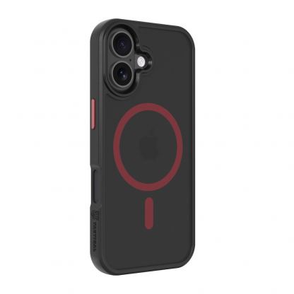 Хибриден удароустойчив кейс с MagSafe за iPhone 17 - Tactical MagForce Hyperstealth 2.0 Cover (черен-червен) 2