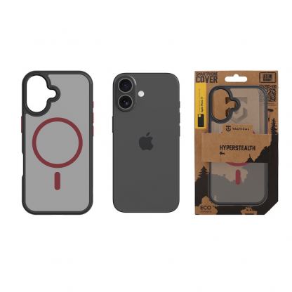Хибриден удароустойчив кейс с MagSafe за iPhone 17 - Tactical MagForce Hyperstealth 2.0 Cover (черен-червен) 3