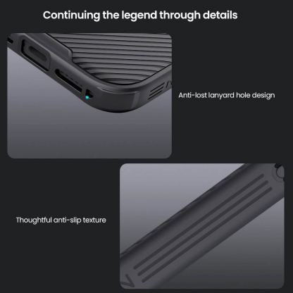 Хибриден удароустойчив кейс за iPhone 17 Pro - Nillkin CamShield Pro Hard Case (черен) 6
