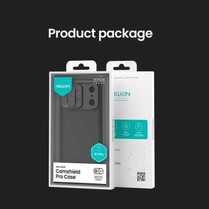 Хибриден удароустойчив кейс за iPhone 17 Pro - Nillkin CamShield Pro Hard Case (черен) 9