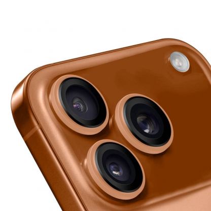 Предпазни стъклени лещи за камерата на iPhone 17 Pro, iPhone 17 Pro Max - OBALME Tempered Glass Camera Lens Protector (оранжев) 2