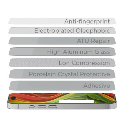 2 броя калени стъклени защитни покрития за дисплея на iPhone 17 Pro - Mobile Origin EasyGlass Full Cover Tempered Glass 2 Pack (черен-прозрачен) 8