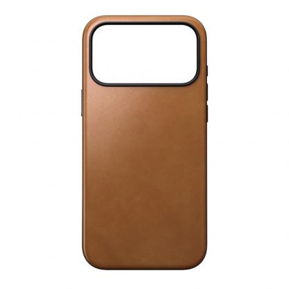 Кожен (естествена кожа) кейс с MagSafe за iPhone 17 Pro Max - Nomad Modern Leather MagSafe Case (светлокафяв) 3