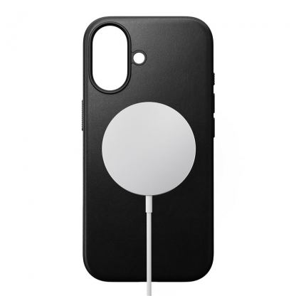 Кожен (естествена кожа) кейс с MagSafe за iPhone 17 - Nomad Modern Leather MagSafe Case (черен) 3