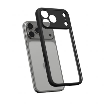 Хибриден кейс с висока степен на защита за iPhone 17 Pro - Spigen Ultra Hybrid Case (черен-прозрачен) 5