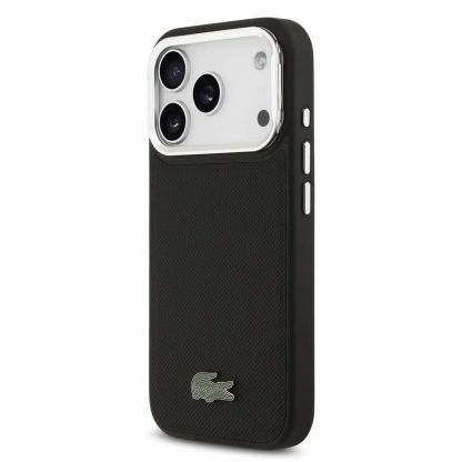 Дизайнерски кожен кейс с MagSafe за iPhone 17 Pro - Lacoste Iconic Petit Pique Camera Stand MagSafe Case (черен) 2