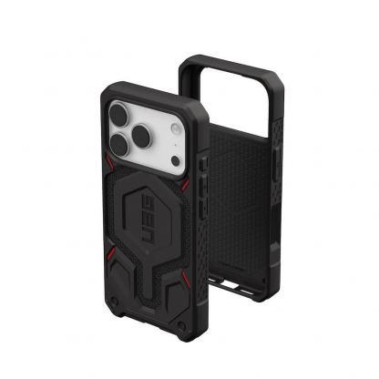 Удароустойчив хибриден кейс с MagSafe за iPhone 17 Pro - Urban Armor Gear Monarch Pro Kevlar Case (черен-кевлар) 3