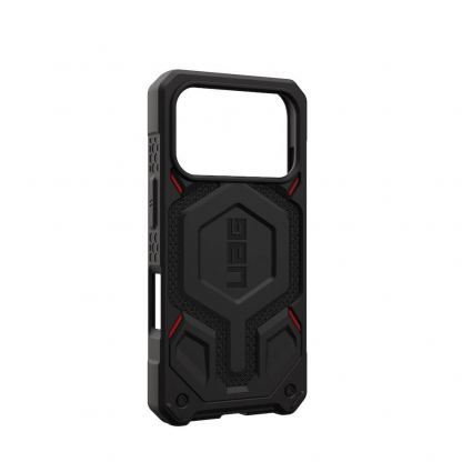 Удароустойчив хибриден кейс с MagSafe за iPhone 17 Pro - Urban Armor Gear Monarch Pro Kevlar Case (черен-кевлар) 13