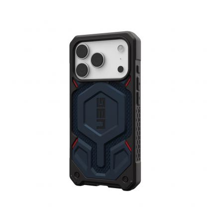 Удароустойчив хибриден кейс с MagSafe за iPhone 17 Pro - Urban Armor Gear Monarch Pro Kevlar Case (тъмносин-кевлар) 5