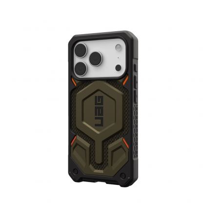 Удароустойчив хибриден кейс с MagSafe за iPhone 17 Pro - Urban Armor Gear Monarch Pro Kevlar Case (платинен) 5
