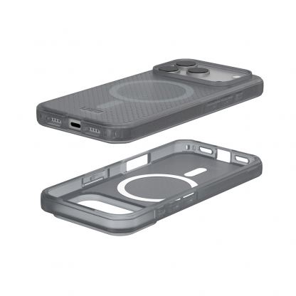Удароустойчив хибриден кейс за iPhone 17 Pro - Urban Armor Gear Dot MagSafe Case (прозрачен-сив) 2