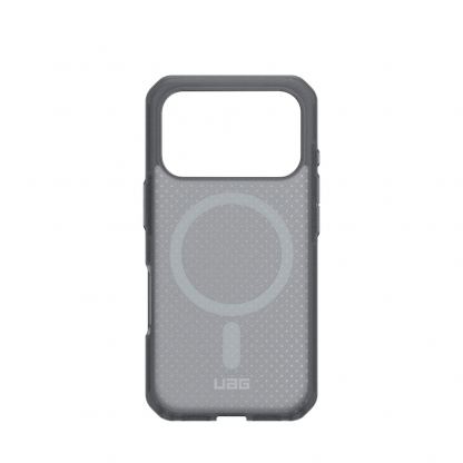 Удароустойчив хибриден кейс за iPhone 17 Pro - Urban Armor Gear Dot MagSafe Case (прозрачен-сив) 11