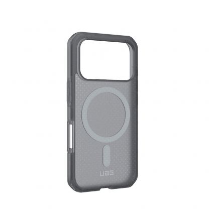 Удароустойчив хибриден кейс за iPhone 17 Pro - Urban Armor Gear Dot MagSafe Case (прозрачен-сив) 13