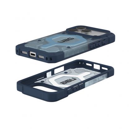 Удароустойчив хибриден кейс с MagSafe и връзка за ръка за iPhone 17 Pro - Urban Armor Gear Pathfinder Clear MagSafe Case (син) 4