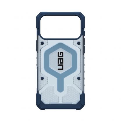 Удароустойчив хибриден кейс с MagSafe и връзка за ръка за iPhone 17 Pro Max - Urban Armor Gear Pathfinder Clear MagSafe Case (син) 13