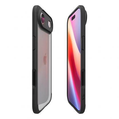Хибриден кейс с висока степен на защита за iPhone 17 Air - Spigen Ultra Hybrid Case (черен-прозрачен) 6