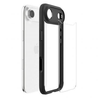 Хибриден кейс с висока степен на защита за iPhone 17 Air - Spigen Ultra Hybrid Case (черен-прозрачен) 7