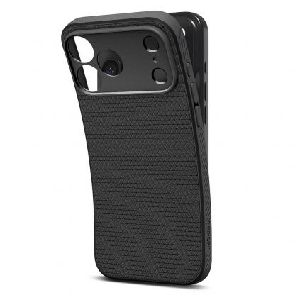 Удароустойчив силиконов (TPU) калъф за iPhone 17 Pro  - Spigen Liquid Air Case (черен) 6