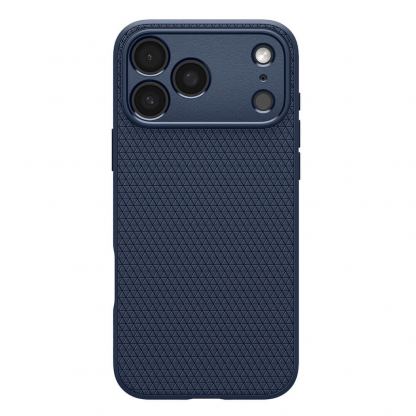 Удароустойчив силиконов (TPU) калъф за iPhone 17 Pro  - Spigen Liquid Air Case (тъмносин) 2